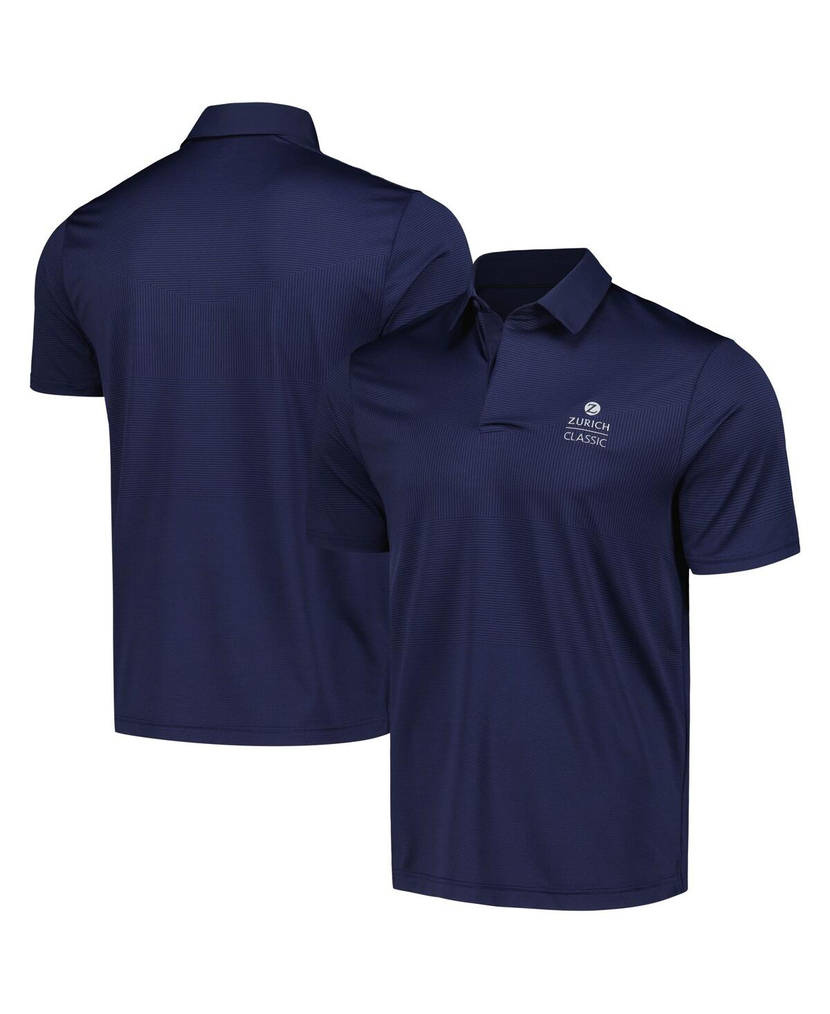 Men's Navy The Zurich Classic Tips Jacquard Polo Shirt - Navy