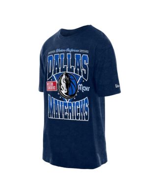 Men's Navy Dallas Mavericks Boxy Old School Sport Vintage Wash T-Shirt