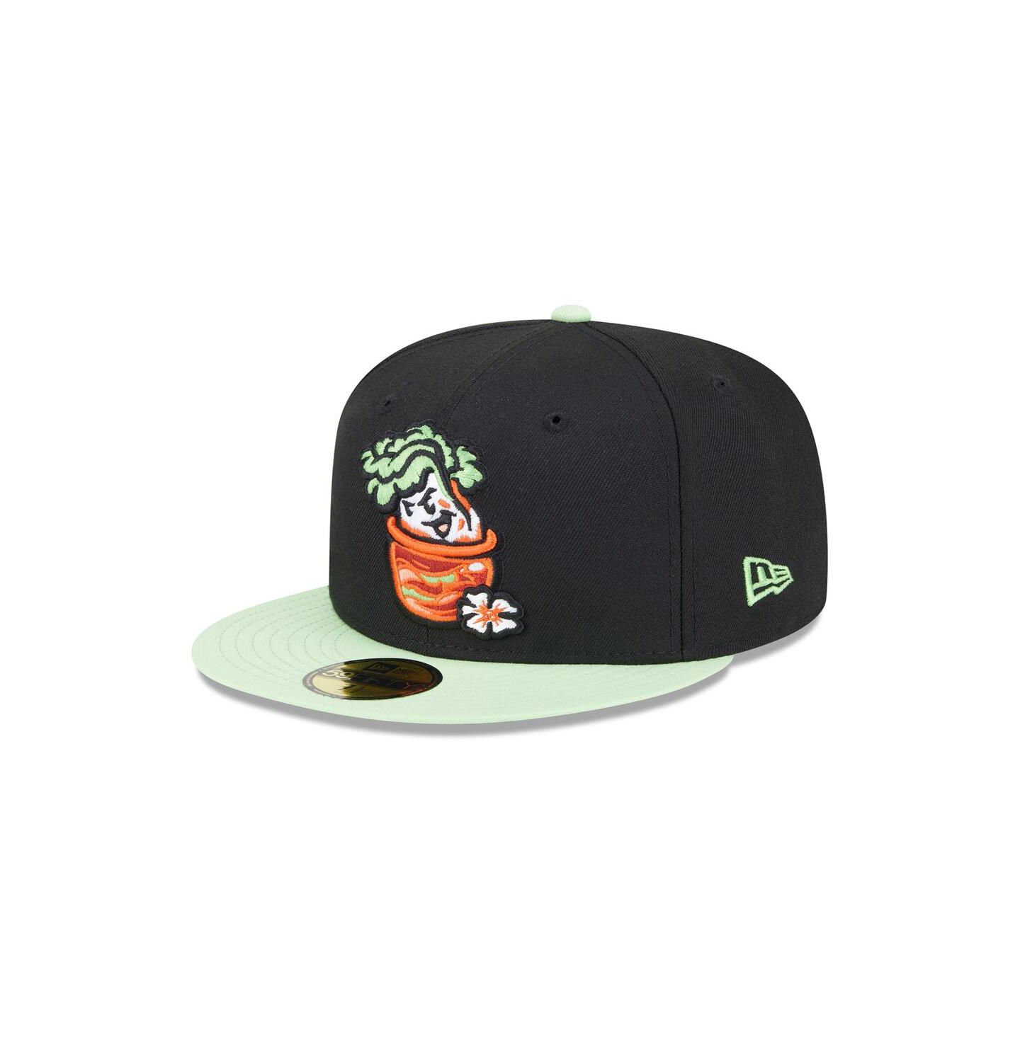 Мужская кепка New Era Black Montgomery Biscuits Theme Nights 59FIFTY Fitted Hat — фото 1