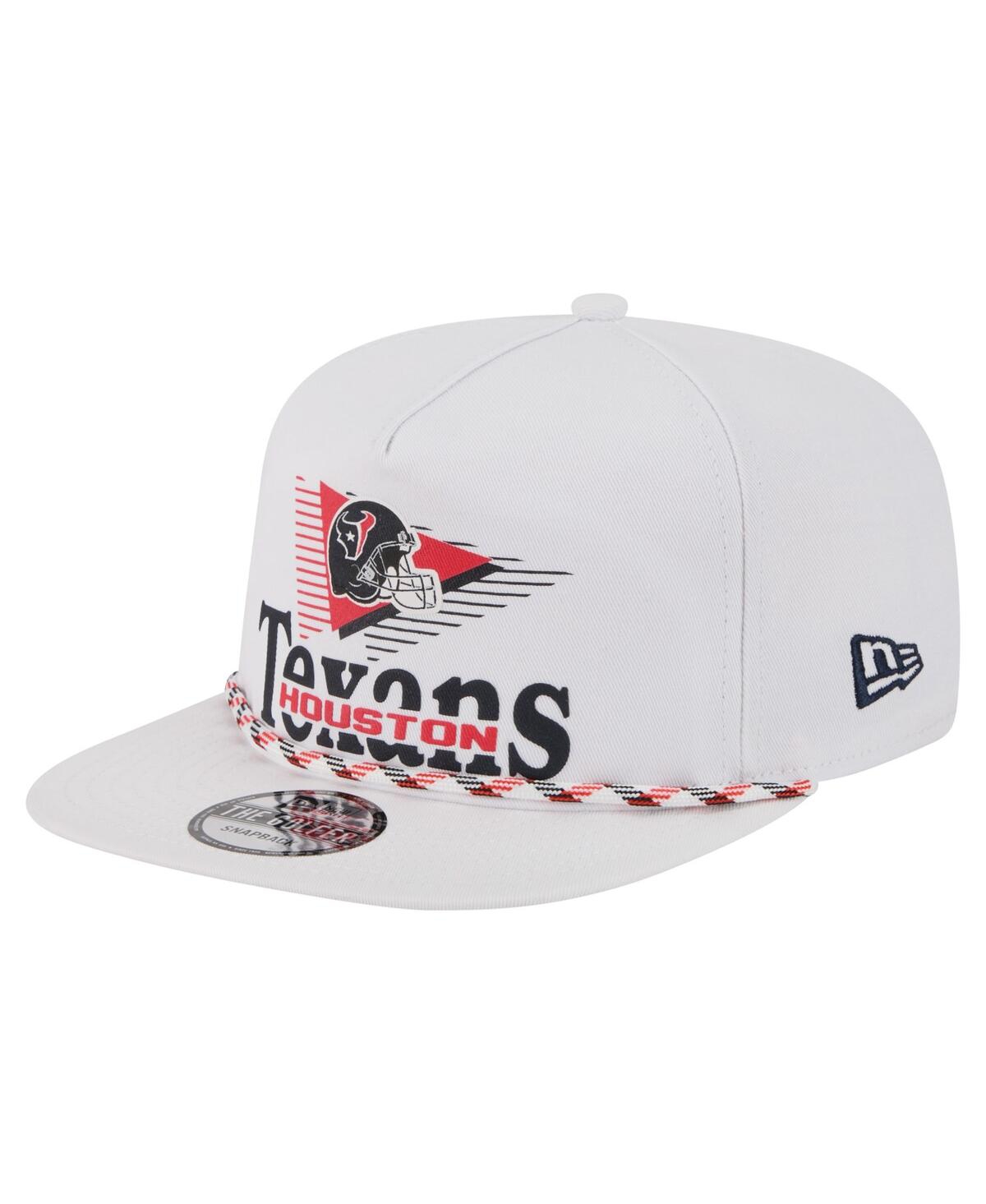 New Era Men's White Houston Texans Collide Golfer Snapback Hat