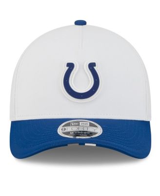 Men's White/Royal Indianapolis Colts 2025 NFL Training Camp A-Frame 9FORTY Adjustable Hat