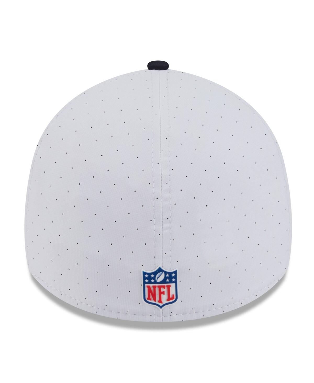 New Era Men's White/Navy Houston Texans 2025 Nfl Training Camp 39THIRTY Flex Hat