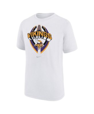 Big Boys and Girls White Minnesota Vikings Icon Legend T-Shirt