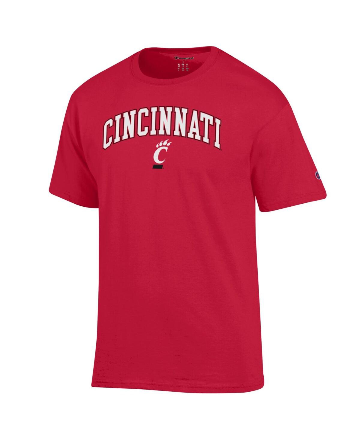 Champion Men'sâ Red Cincinnati Bearcats Arch Over Logo T-shirt In Red