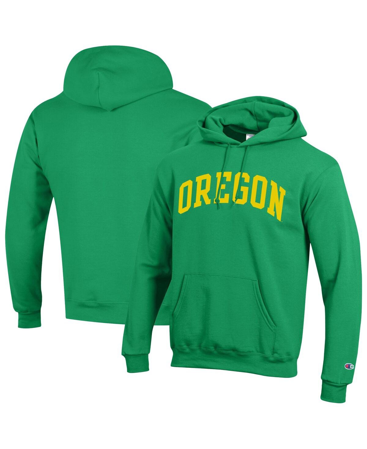 Men's Green Oregon Ducks Basic Arch Fleece Pullover Hoodie - Green