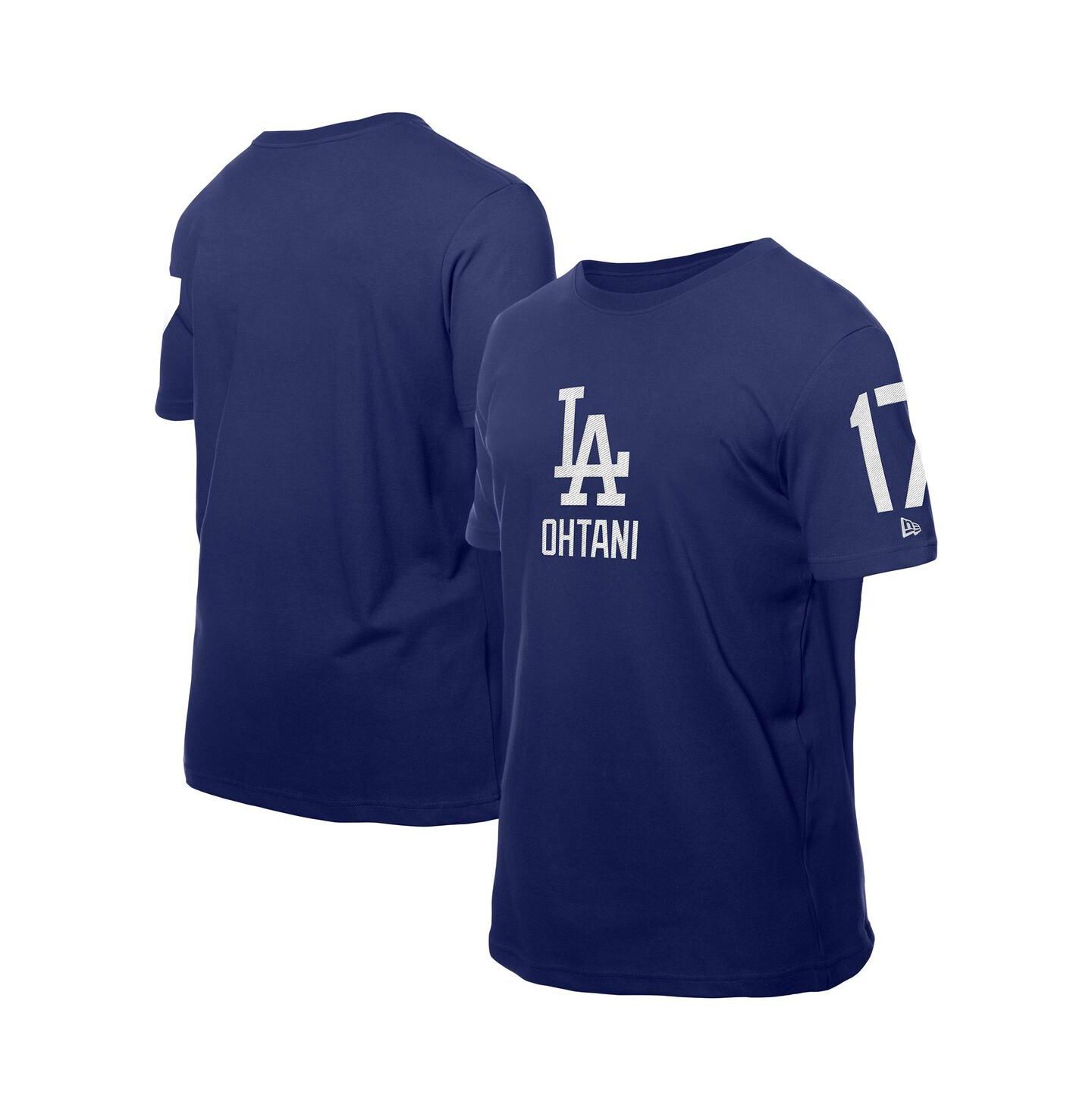 Мужская футболка New Era Shohei Ohtani Royal Los Angeles Dodgers Design Lab Name & Number — фото 1
