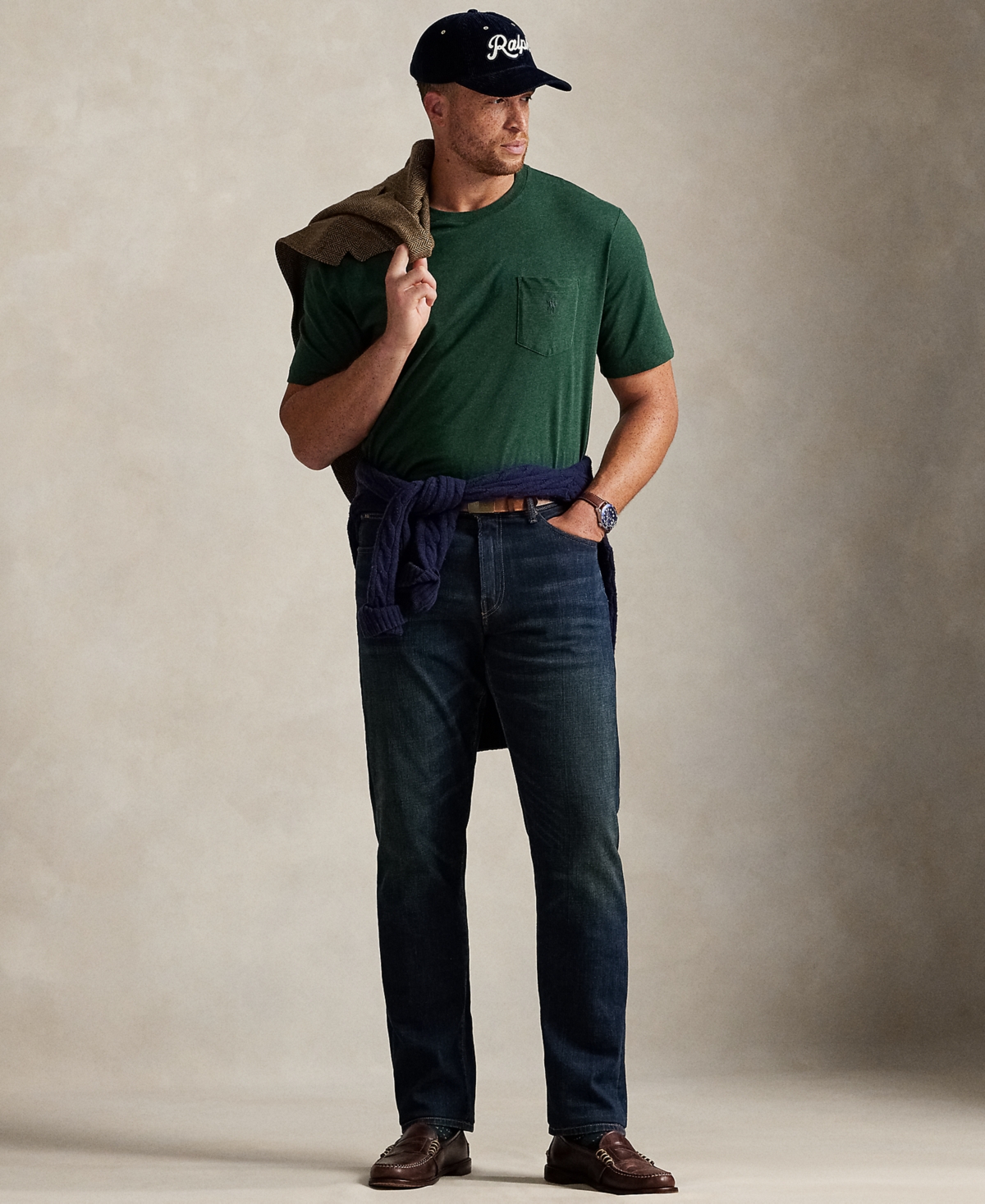 Polo Ralph Lauren Men's Big & Tall Pocket Jersey T-shirt In Green