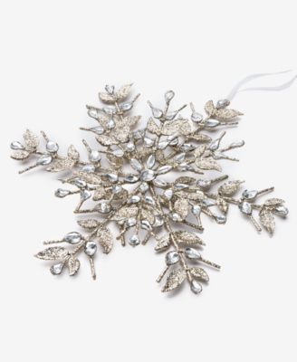 Jeweled Classics Gold Snowflake Ornament, Macy's Exclusive