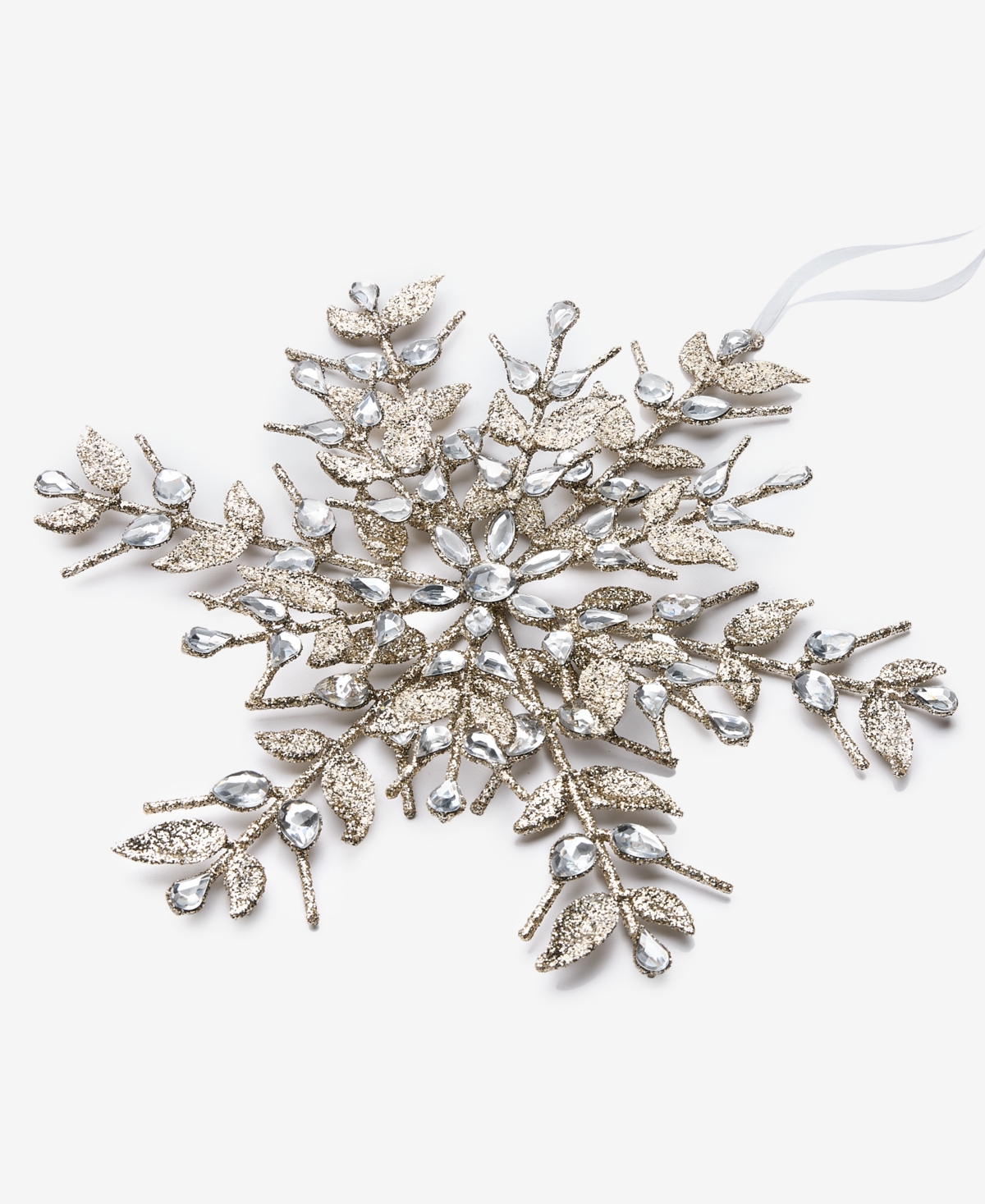 Holiday Lane Jeweled Classics Gold Snowflake Ornament, Macy's Exclusive In Gold