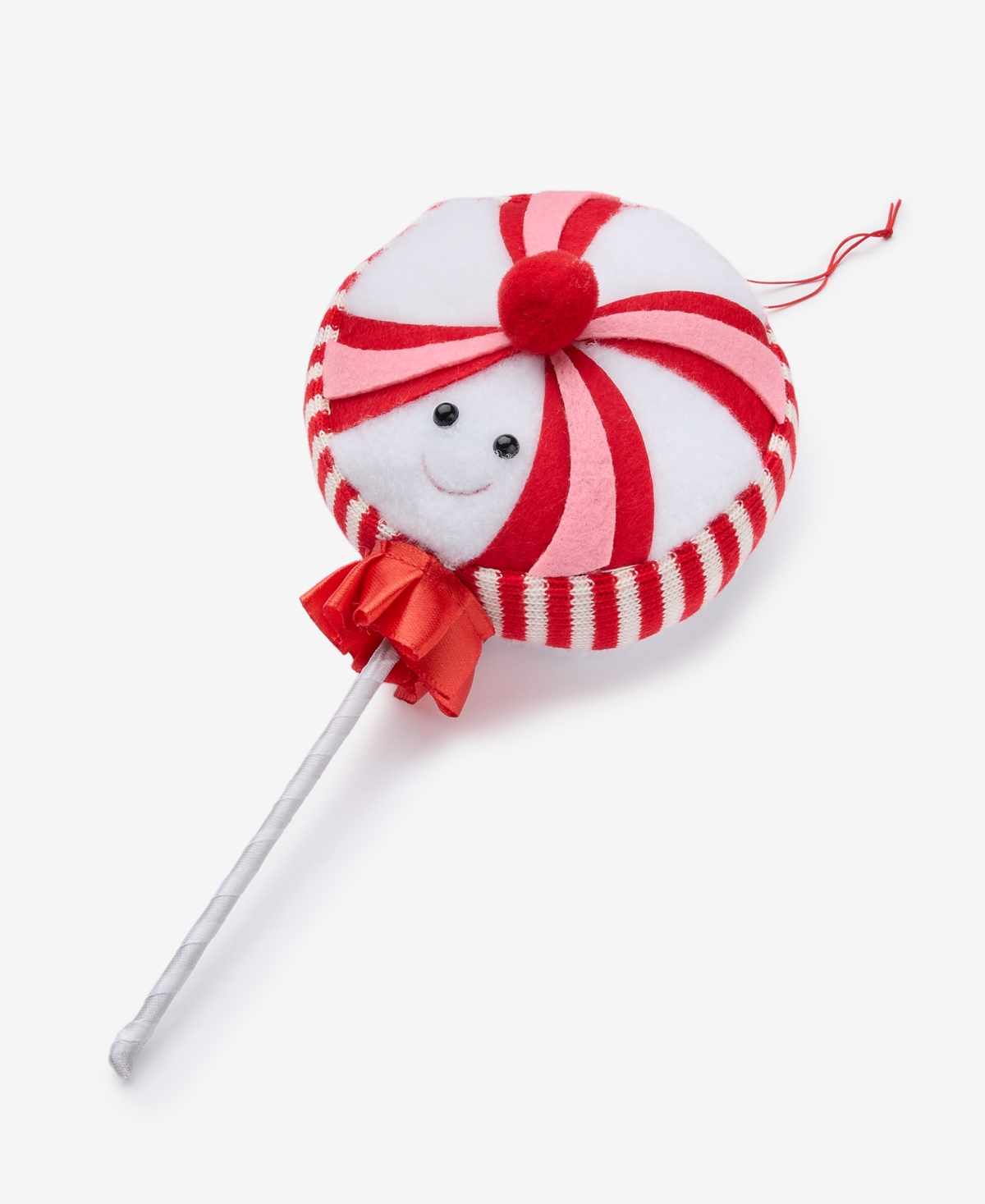 Holiday Lane Sugar Plum Peppermint Pop Happy Face Ornament, Macy's Exclusive In Transparent
