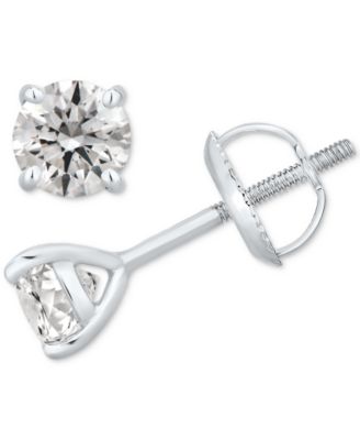 GIA Certified Diamonds - GIA Certified Diamond Stud Earrings (3/4 ct. t.w.) in 14k White Gold