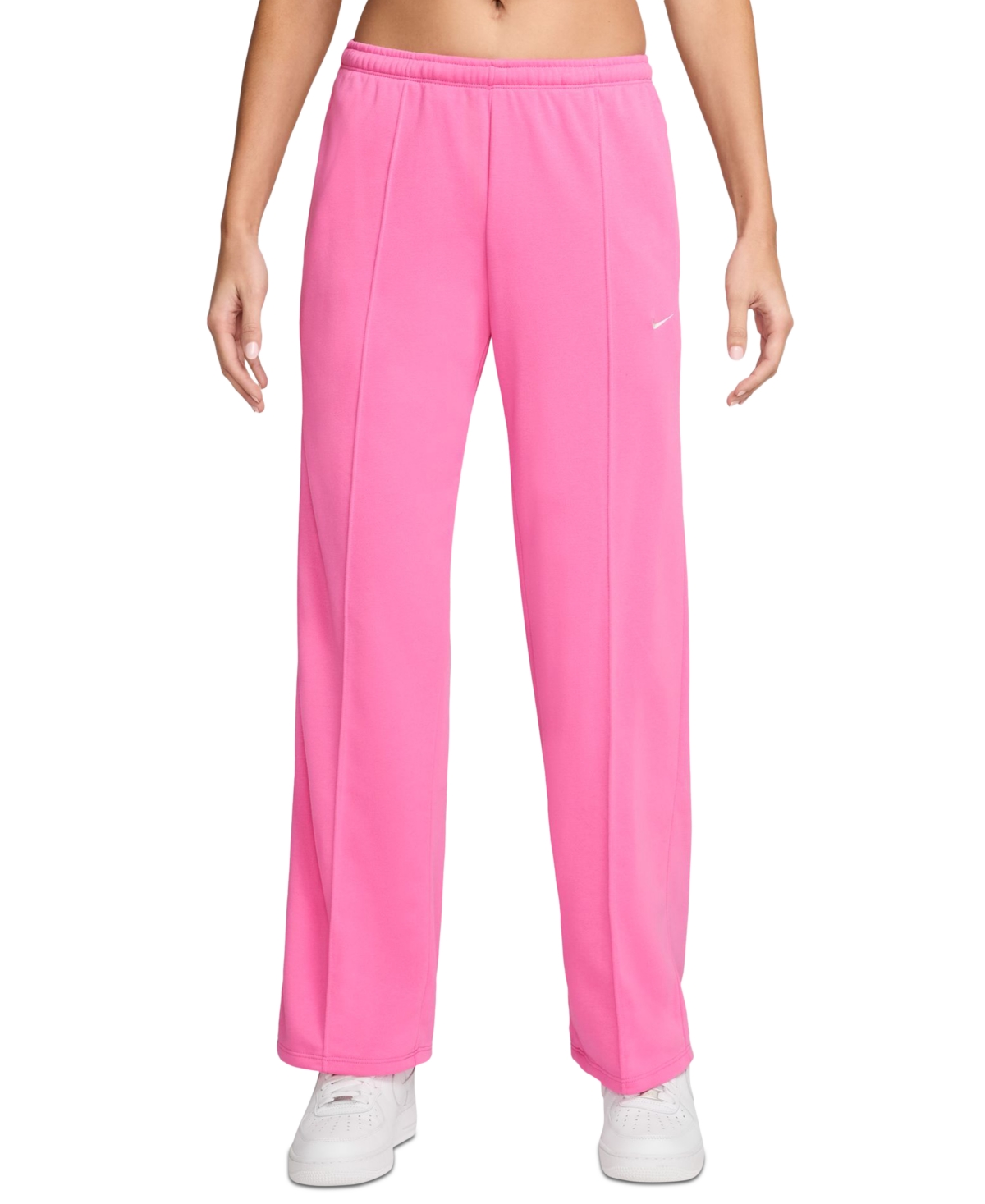 Nike Women's Sportswear Chill French Terry Open-hem Sweatpants In Pink