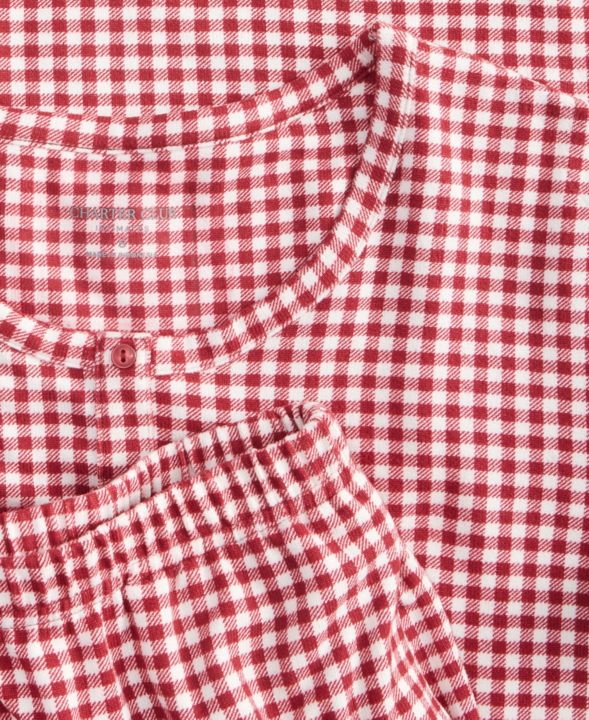 Charter Club Women's 2-pc. Printed Long-sleeve Packaged Pajamas Set, Created For Macy's In Red