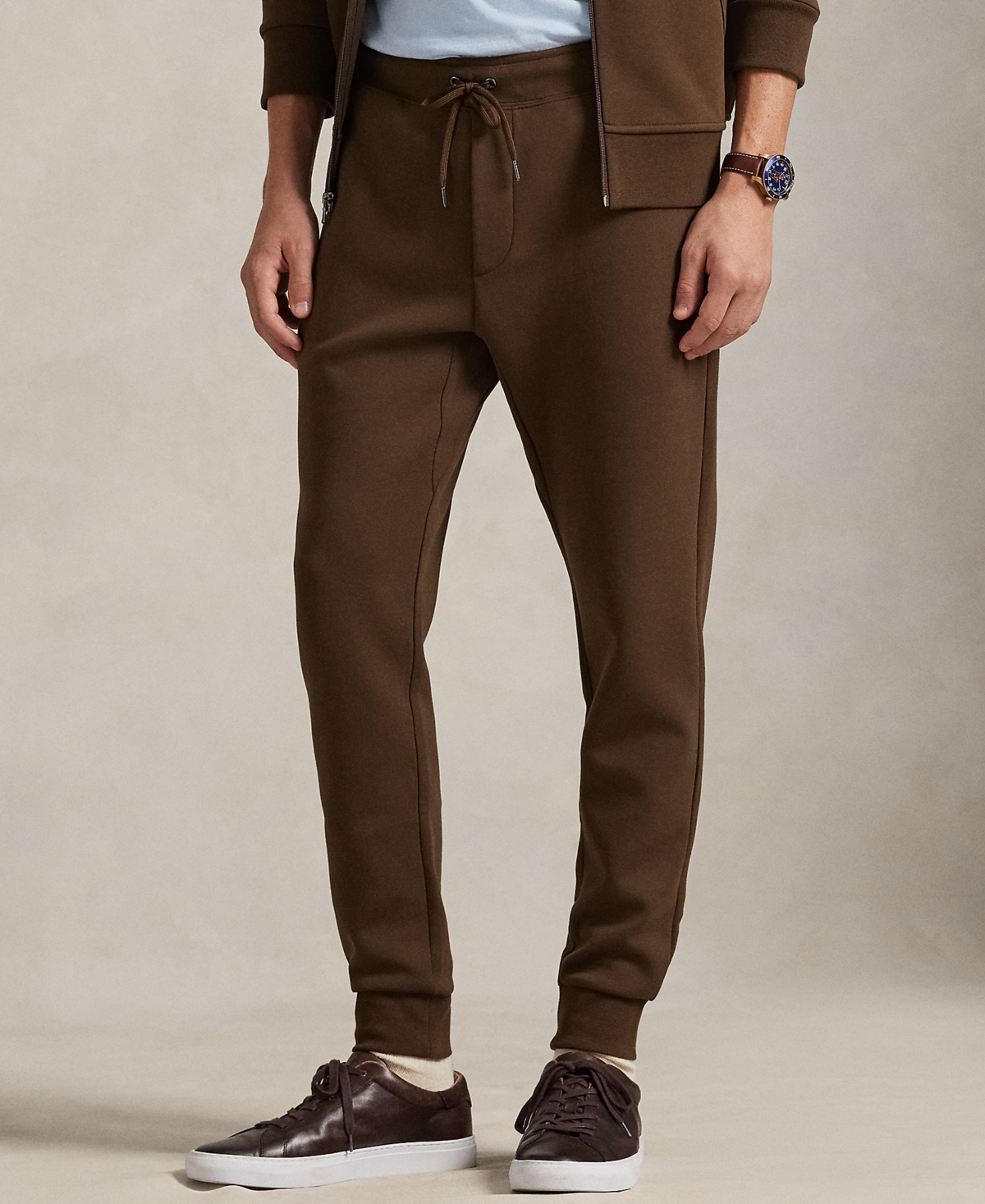 Polo Ralph Lauren Men's Double-knit Jogger Pants In Brown