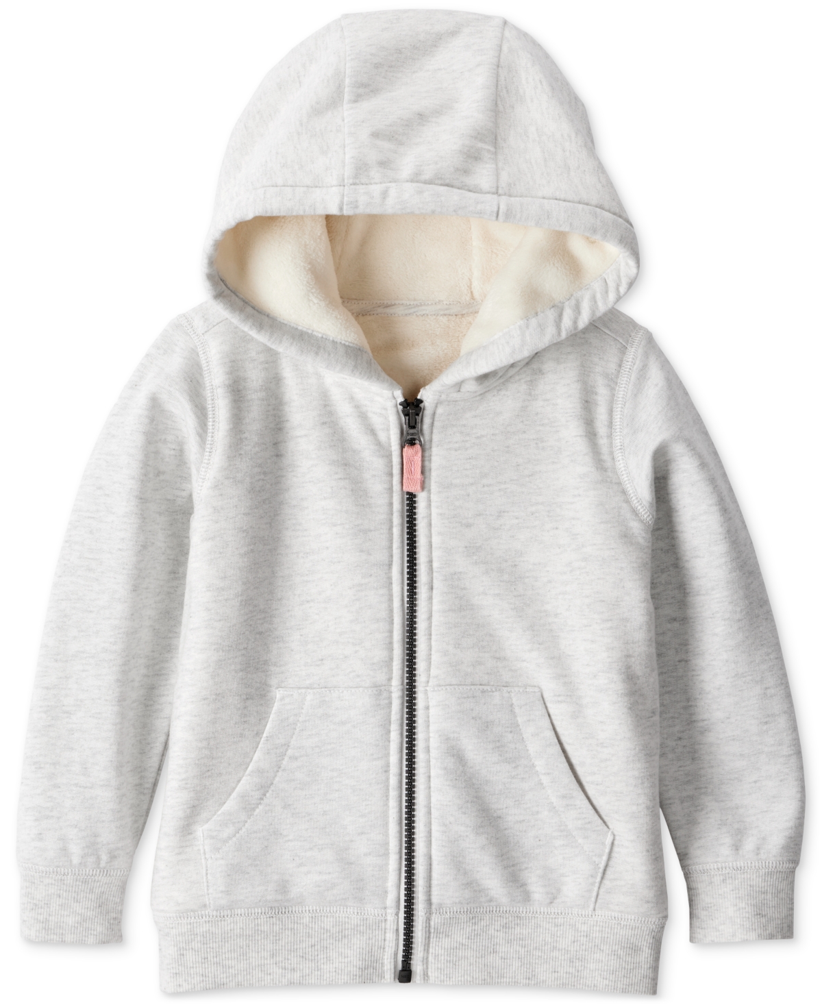 Carter's Toddler Girls Long-sleeve Hooded Zip-up Jacket In Gray