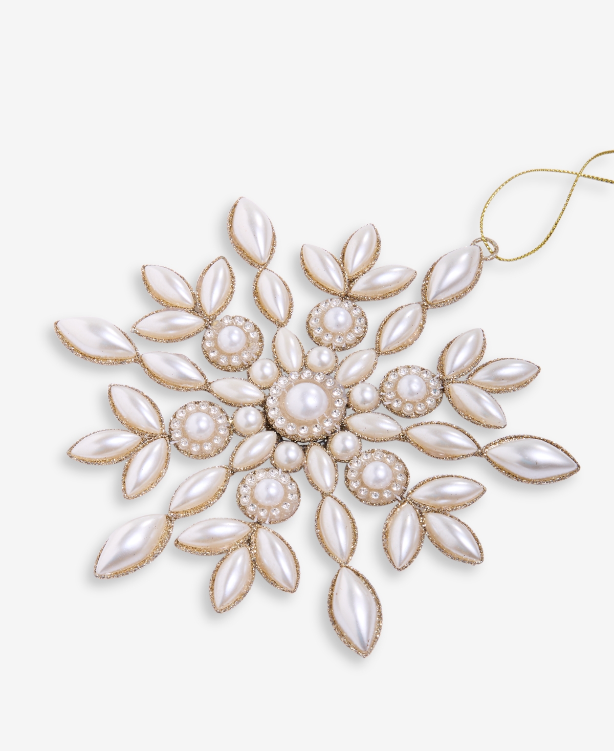 Holiday Lane Gilded Glamour Embellished Snowflake Ornament, Macy's Exclusive In Transparent