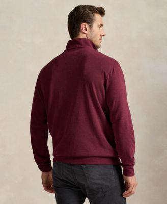 Men's Big & Tall Luxury Jersey Quarter-Zip Pullover
