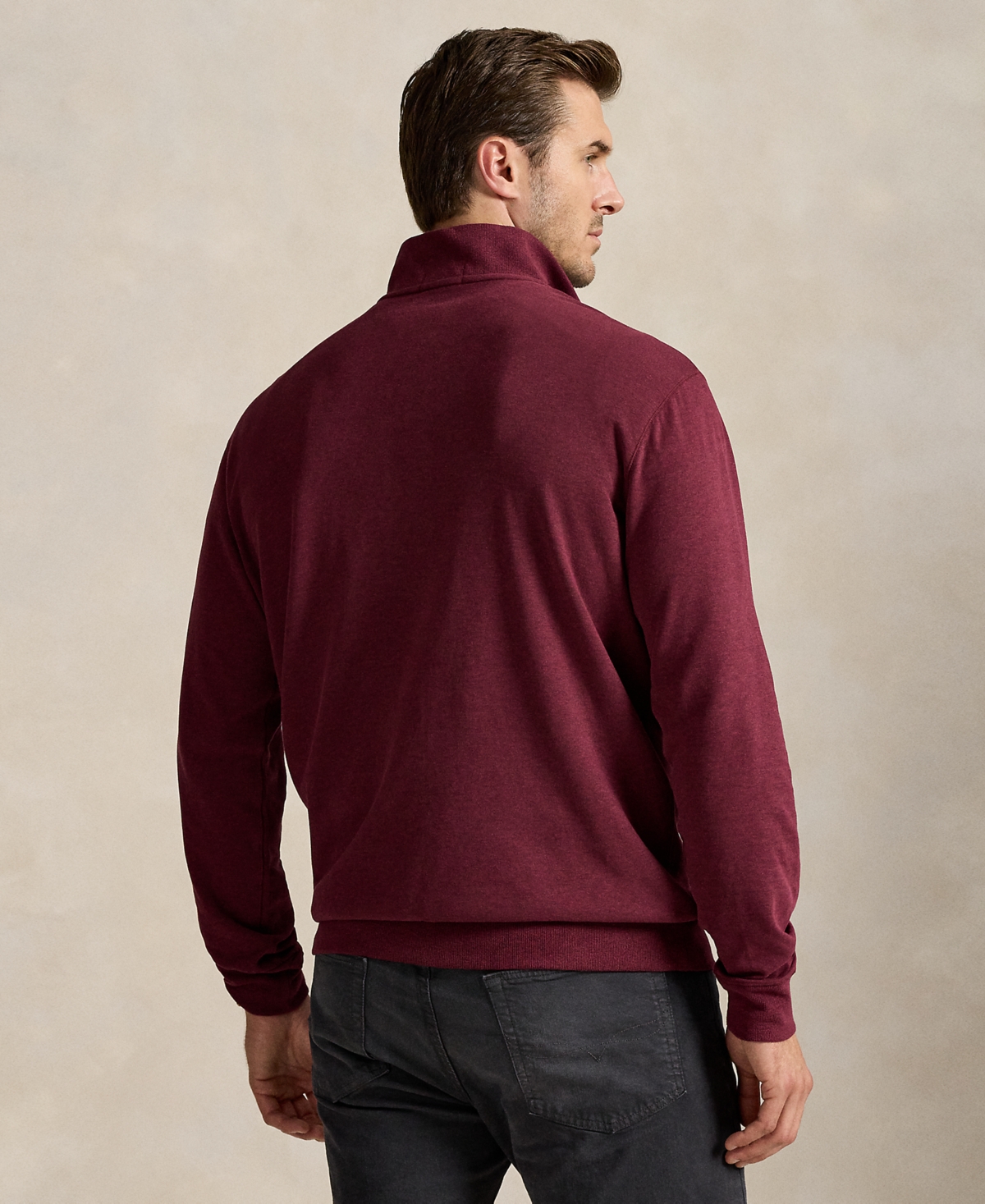 Polo Ralph Lauren Men's Big & Tall Luxury Jersey Quarter-Zip Pullover