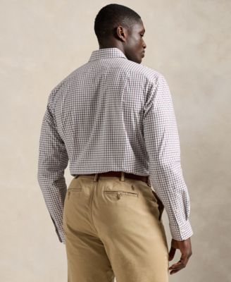 Men's Big & Tall Plaid Stretch Poplin Shirt