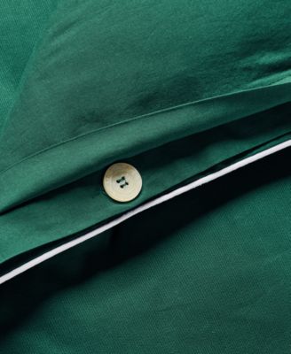 Tiebreak Cotton 3-Pc. Duvet Cover Set, Full/Queen