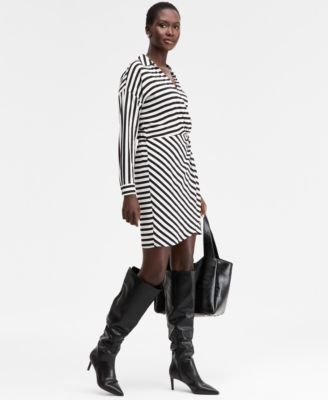 Women's Striped Faux-Wrap Dress, Macy's Exclusive
