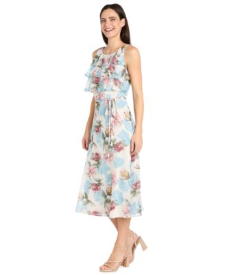 Women's Floral-Print Sleeveless Dress