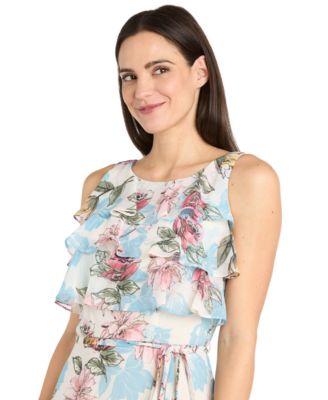 Women's Floral-Print Sleeveless Dress