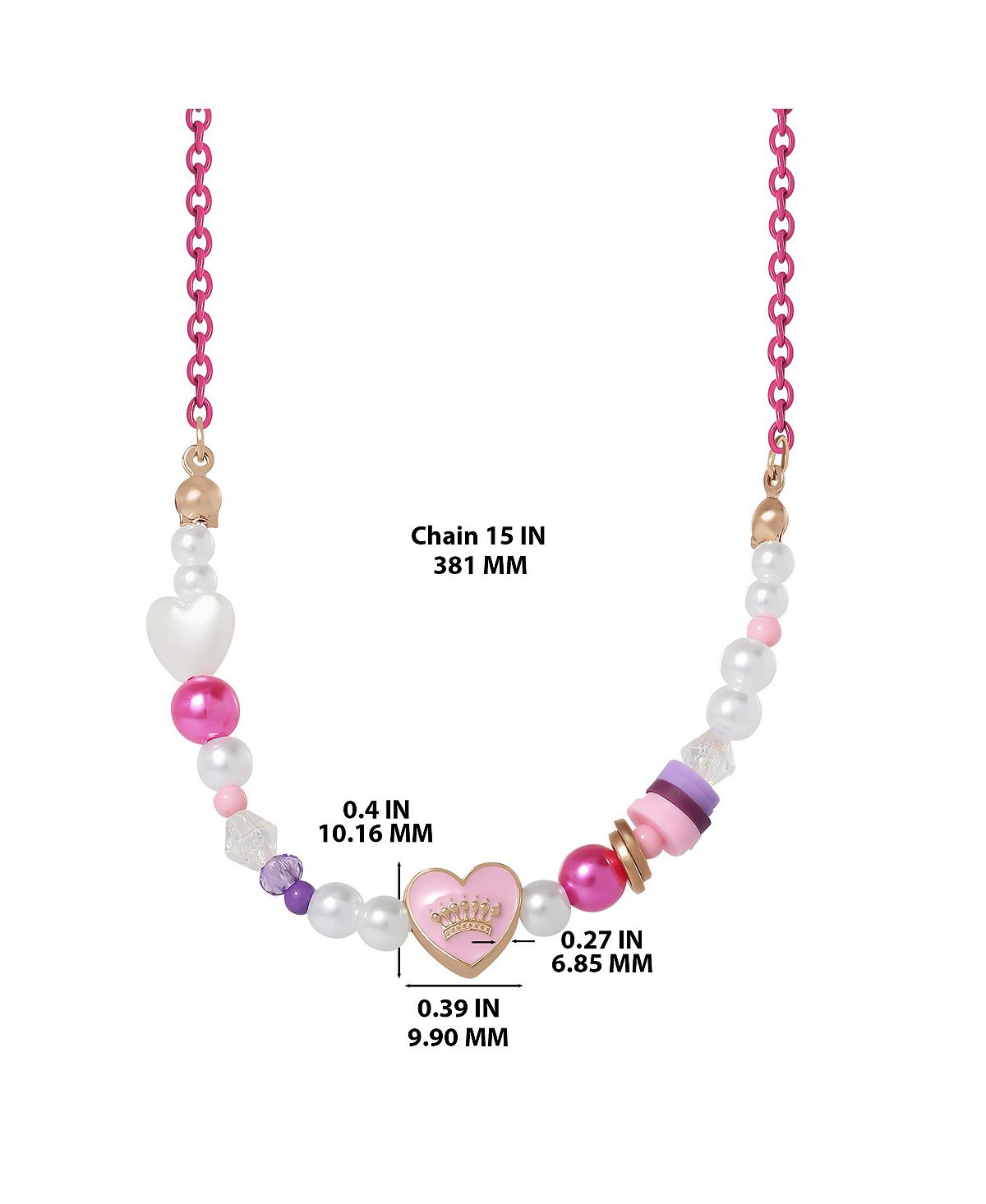 Juicy Couture Kids 15+2인치 비즈 목걸이