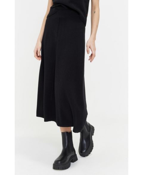 Женская юбка Chinti & Parker Wool Cashmere Midi, цвет: Чёрный