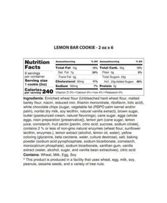 Lemon Bar Cookies Gift Box, 6 Cookies