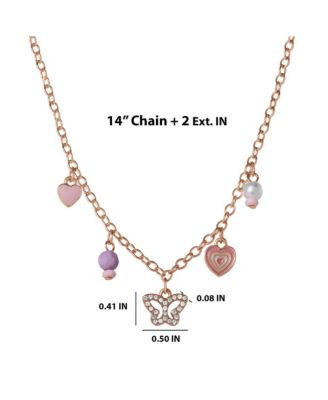 Heart Charm Necklace and Earrings Set