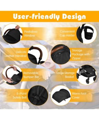 High Landscape Baby Stroller Pushchair with Expandable & Footmuff Canopy 20 lbs. 0-3 Years