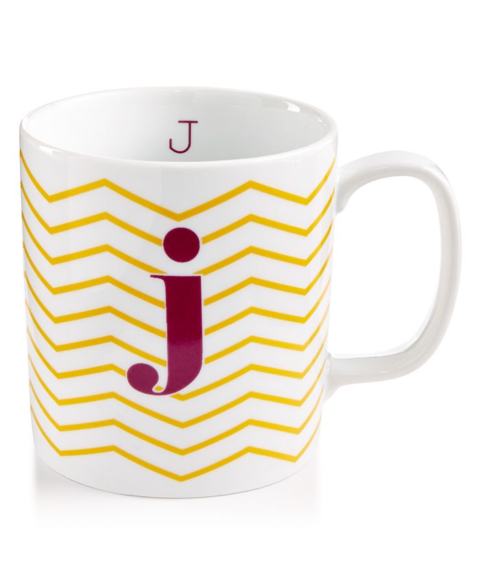 The Cellar Chevron Initial Mug Collection "J" Mug, Created for Macy's