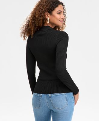 Women's Johnny Collar Sweater, Macy's Exclusive