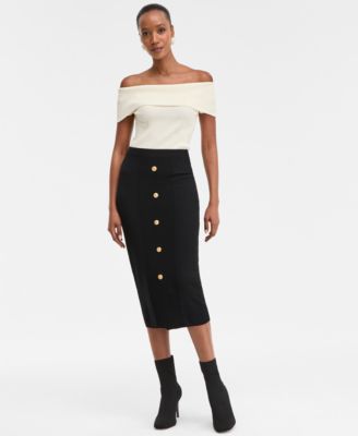 I.N.C. International Concepts - Women's Button Sweater Skirt