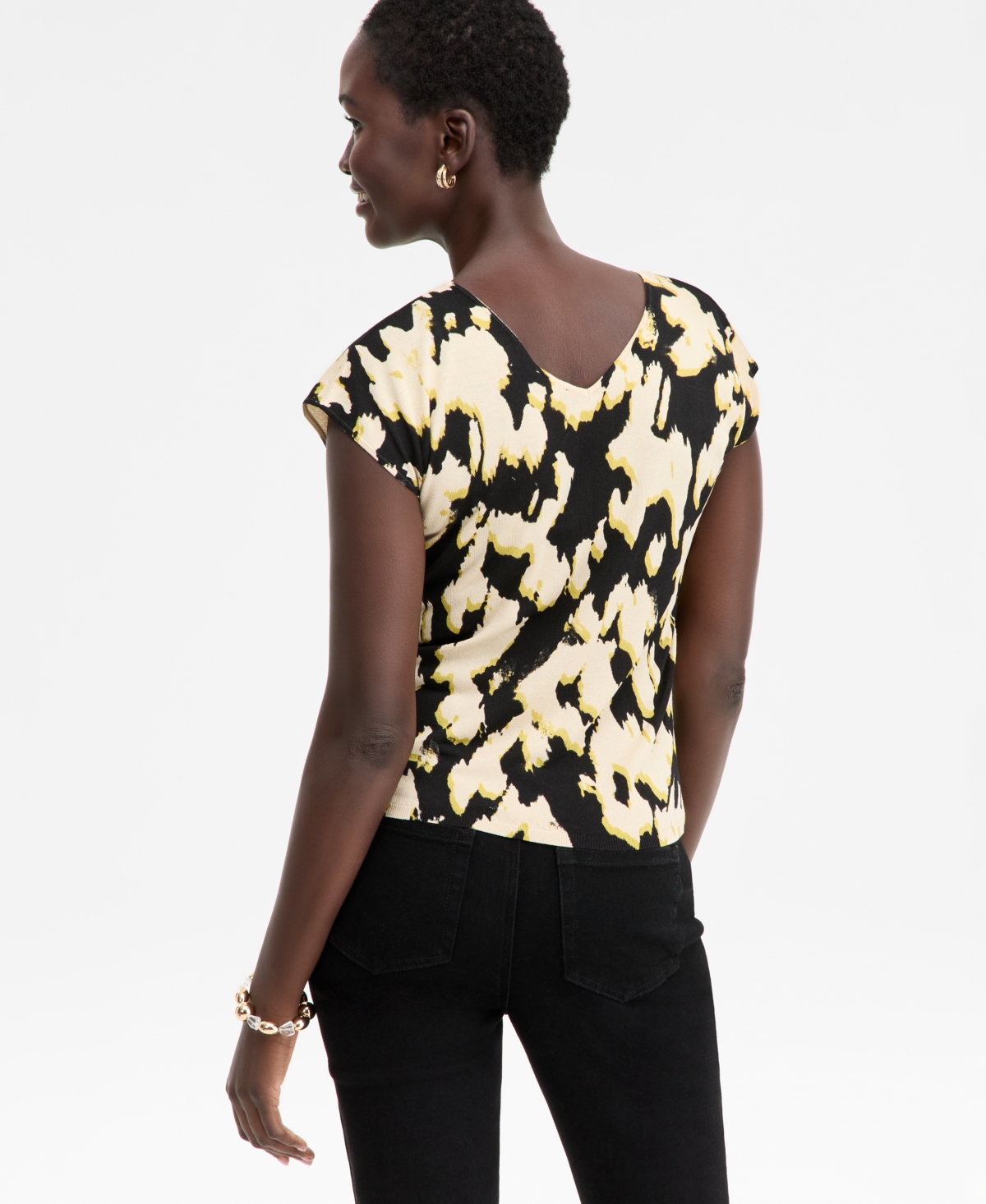 Inc International Concepts Women's Cap-sleeve Sweater, Macy's Exclusive In Multi
