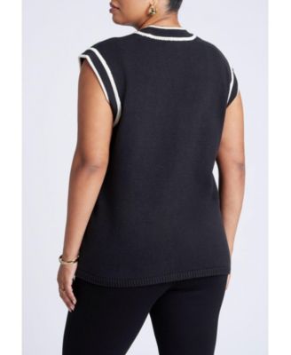 Women's Plus Size Oversized Sweater Vest