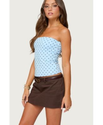Women's Polka Dot Built In Bra Tube Top