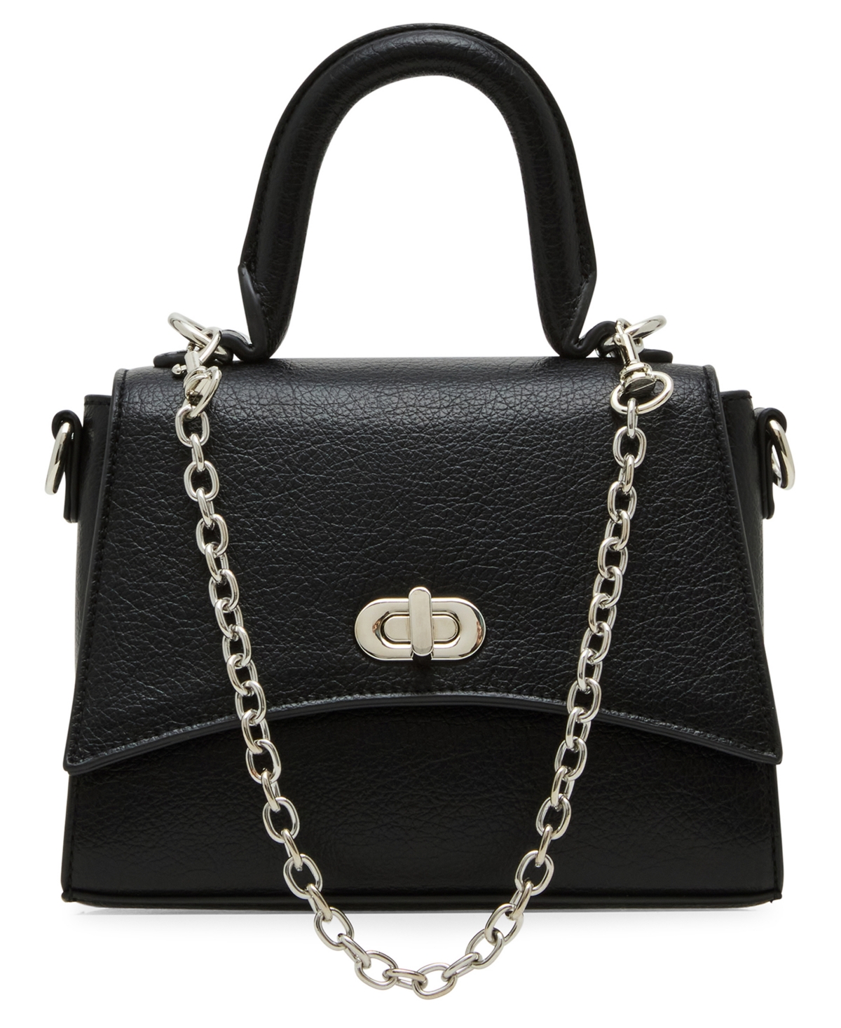 Madden Girl Trissa Turn Lock Satchel Bag In Black