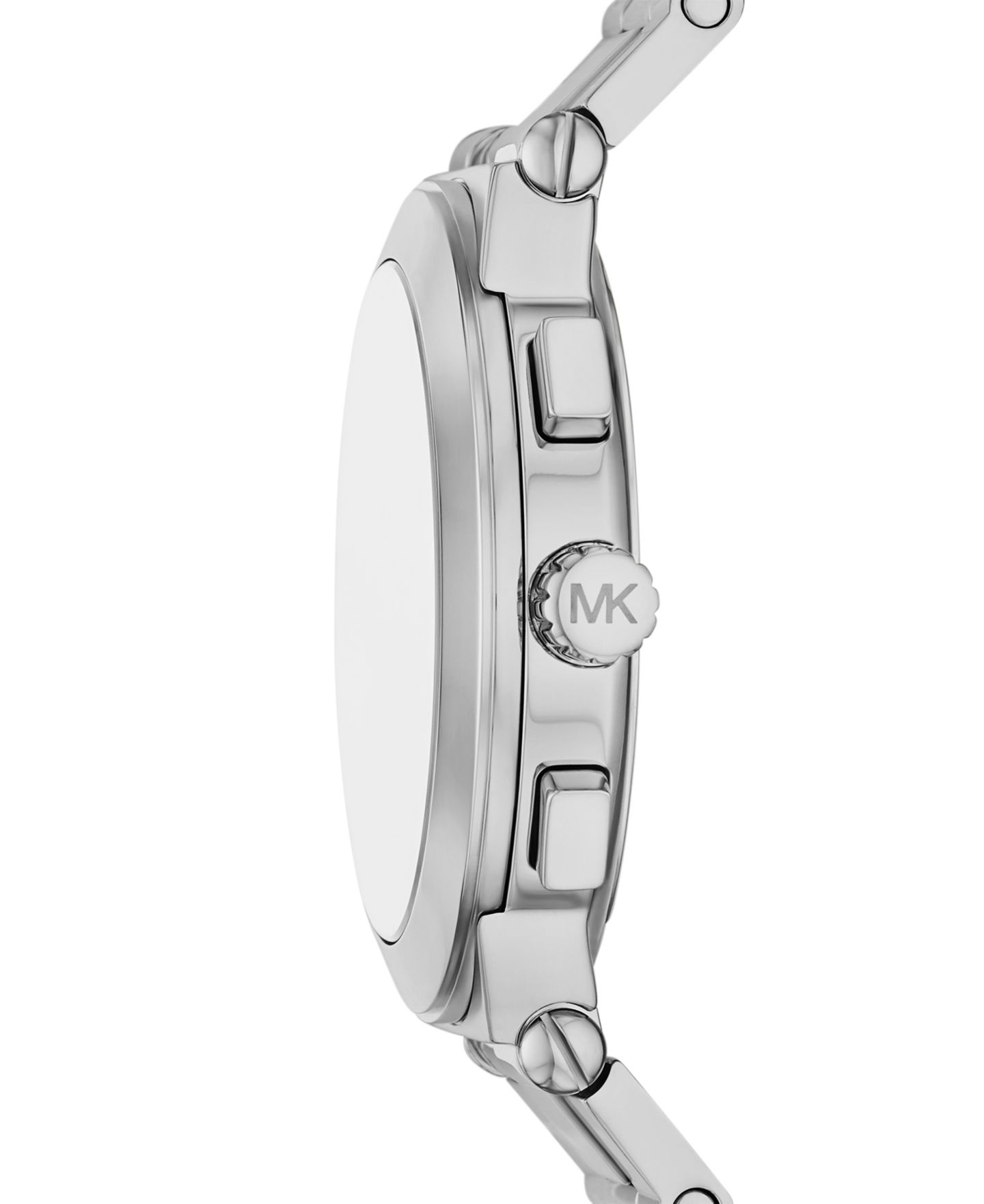 Мужские часы Michael Kors Billie Chronograph Silver-Tone Stainless Steel Watch, 44mm — фото 5