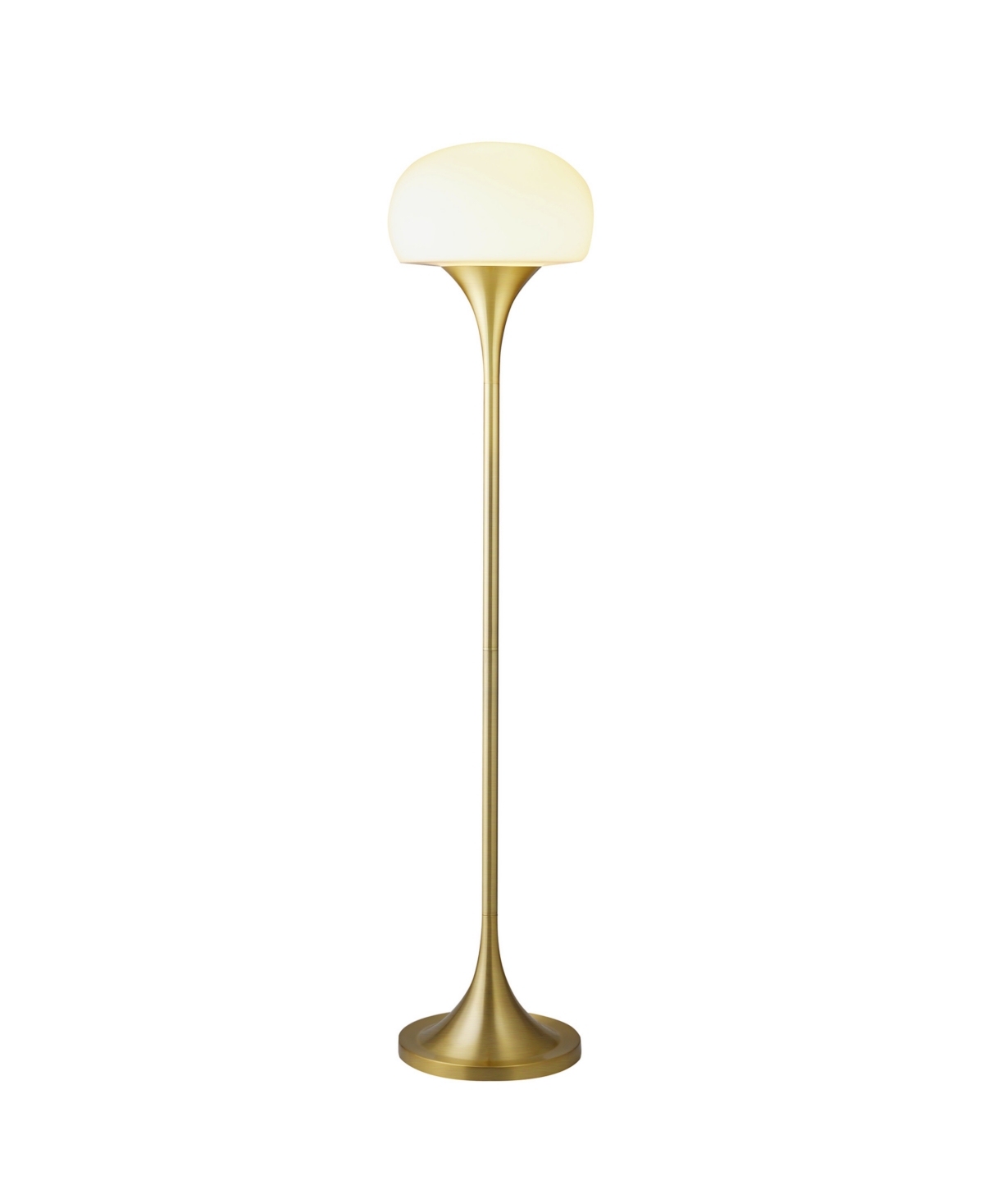 Hudson & Canal Aleister 66.63" Metal Torchiere Floor Lamp With Glass Shade