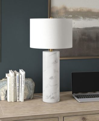 Elise 29.5" Metal Table Lamp with Fabric Shade