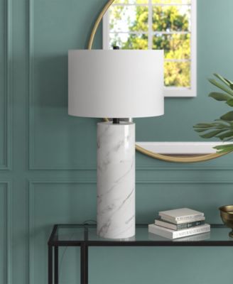 Elise 29.5" Metal Table Lamp with Fabric Shade