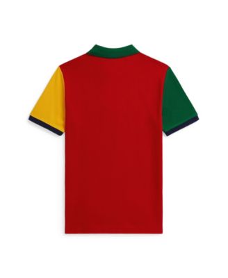 Big Boys Big Pony Color Blocked Mesh Polo Shirt