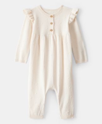 Carter's - Baby Girls Cotton Long-Sleeve Jumpsuit