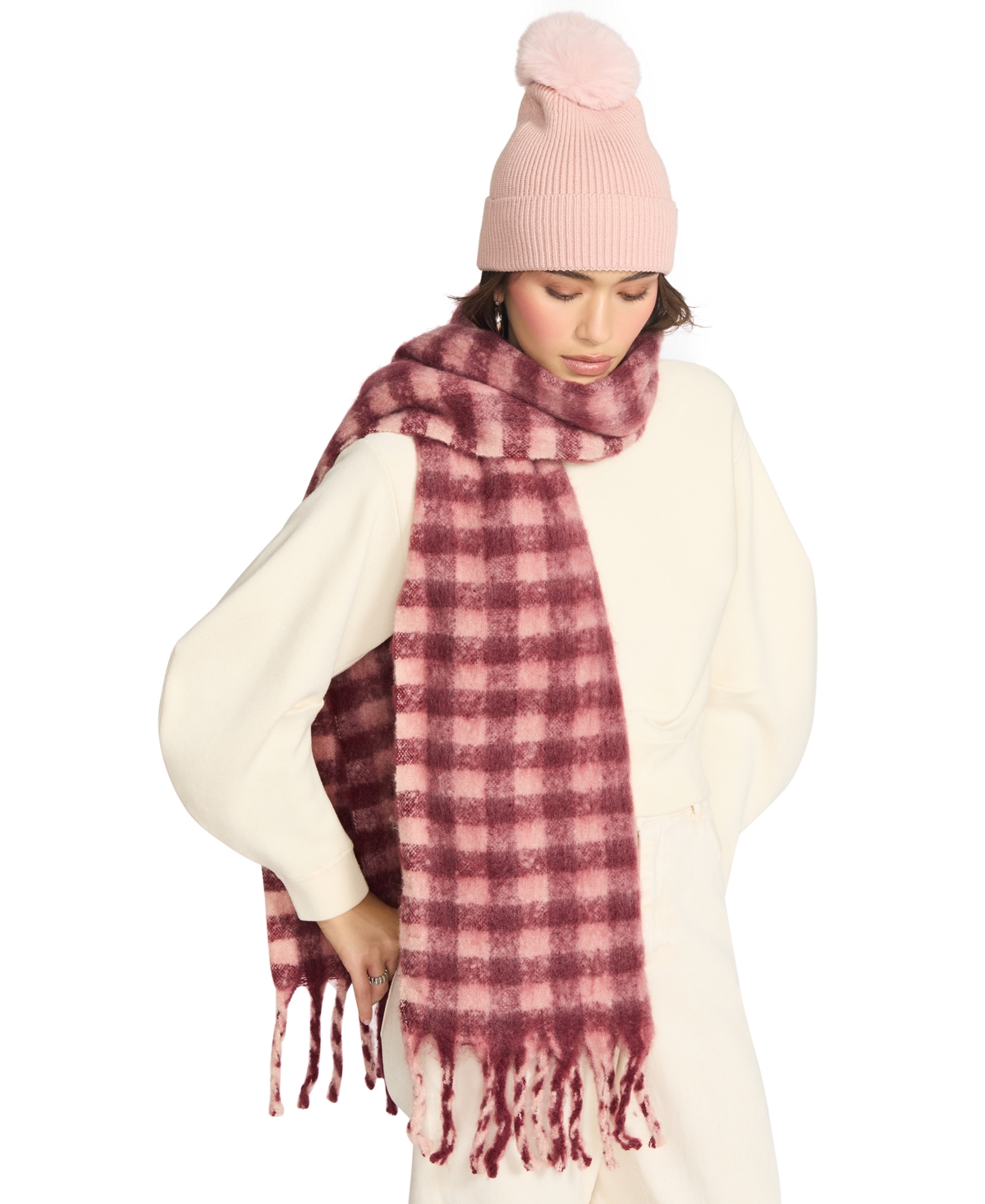 Steve Madden Buffalo Blaze Beanie And Scarf Gift Set, 2-piece Set