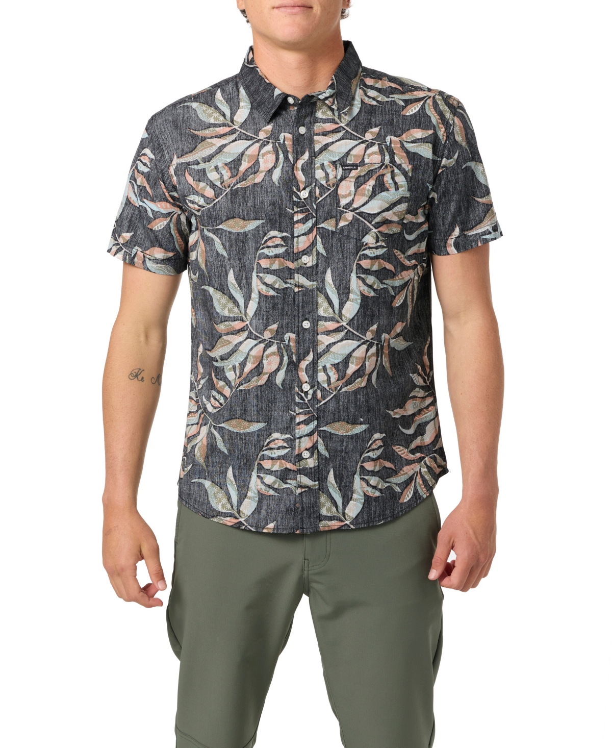 Men's Terrace Short Sleeve Standard Shirt - Black