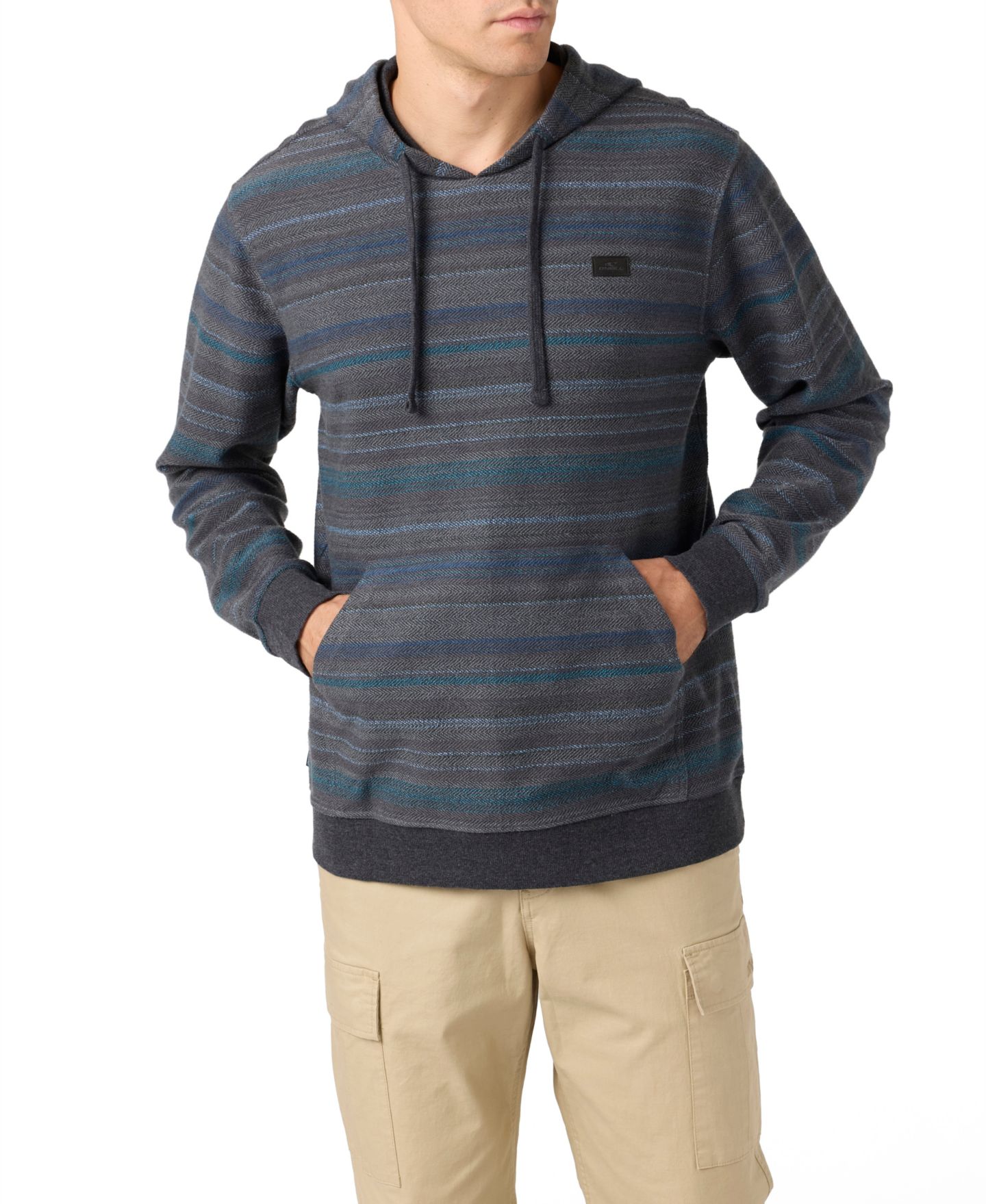 Мужской свитшот O'Neill Bavaro Stripe Pullover, цвет: Чёрный — фото 4