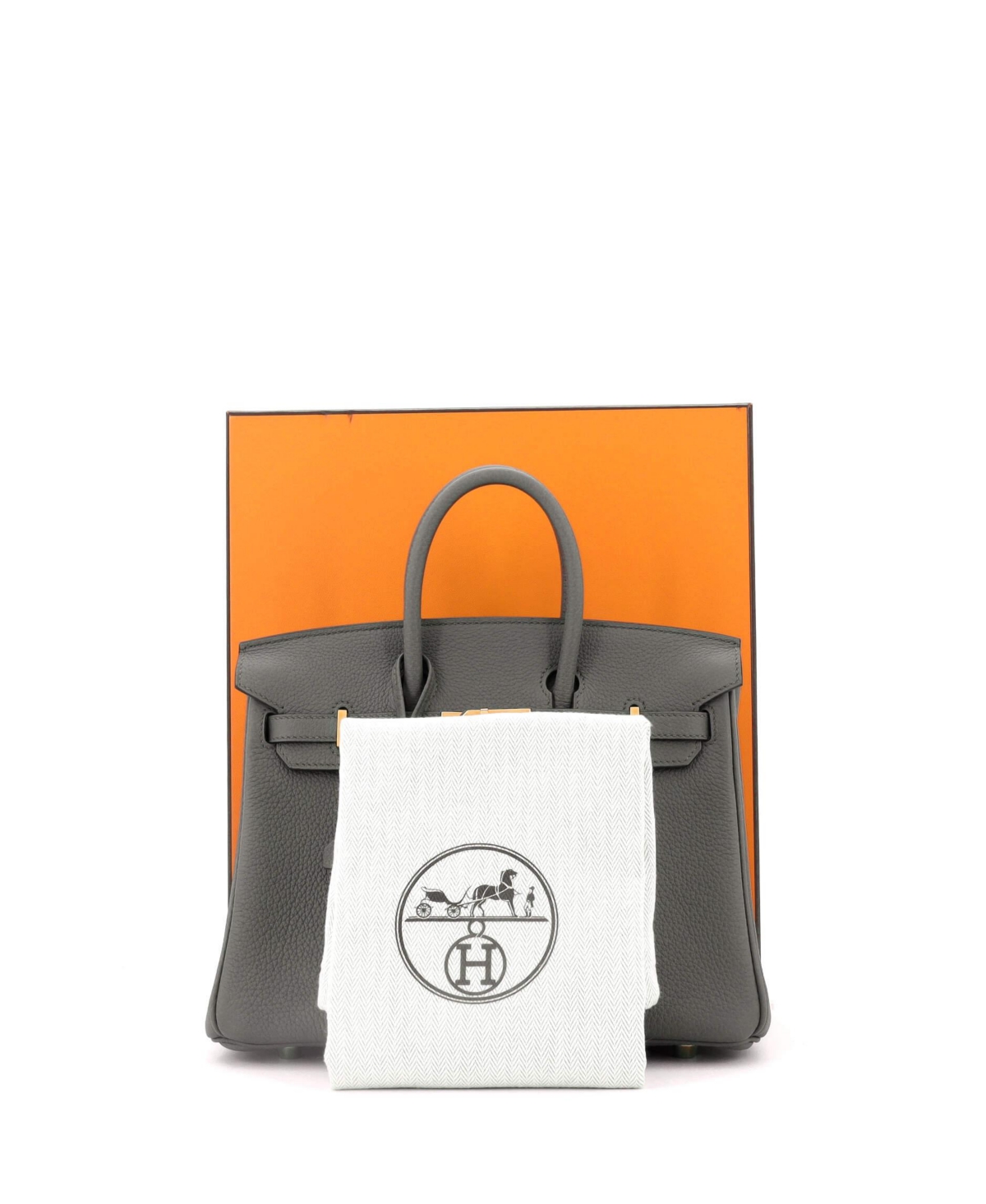 Pre-Owned Hermes Birkin 25 Handbag Togo with Gold Hardware