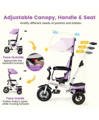 Toddler 5-in-1 Folding Trike 1-5 Years Old with Safety Harness Storage